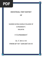 Industrial Visit Report-SG Phyto Pharma Pvt. LTD - Kolhapur. (2014-15)