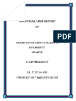 Industrial Visit Report-SG Phyto Pharma Pvt. LTD - Kolhapur. (2014-15)