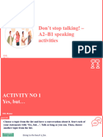 ESL Brains - Don't Stop Talking! - A2-B1 Speaking Activities