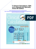 Ebook PDF Clinical Calculations With Applications To General and Specialty Areas 8th Edition PDF