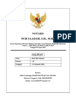 Contoh Salinan Akta Jual Beli Saham