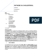 La Biosynthese Du Cholesterol