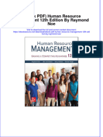 FULL Download Ebook PDF Human Resource Management 12th Edition by Raymond Noe PDF Ebook
