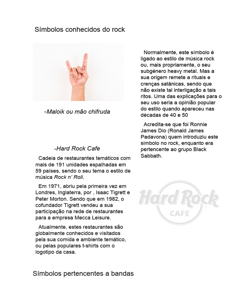 Símbolos Icônicos do Rock e Heavy Metal | PDF | Rock (música) | Heavy ...