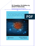 Ebook PDF Cognition 7th Edition by Gabriel A Radvansky PDF
