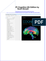 Ebook PDF Cognition 6th Edition by Scott Sinnett PDF