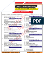 011) Subject - Verb-Agreement PYQ With Solution - PDF
