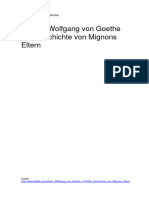 Die Geschichte Von Mignons Eltern - Johann Wolfgang Von Goethe