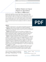 Symptoms and Problem Clusters in Cancer Stiel 2014