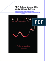 Ebook PDF College Algebra 10th Edition by Michael Sullivan PDF
