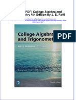 Ebook PDF College Algebra and Trigonometry 4th Edition by J S Ratti PDF