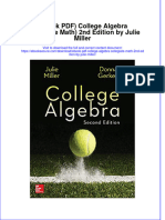 Ebook PDF College Algebra Collegiate Math 2nd Edition by Julie Miller PDF