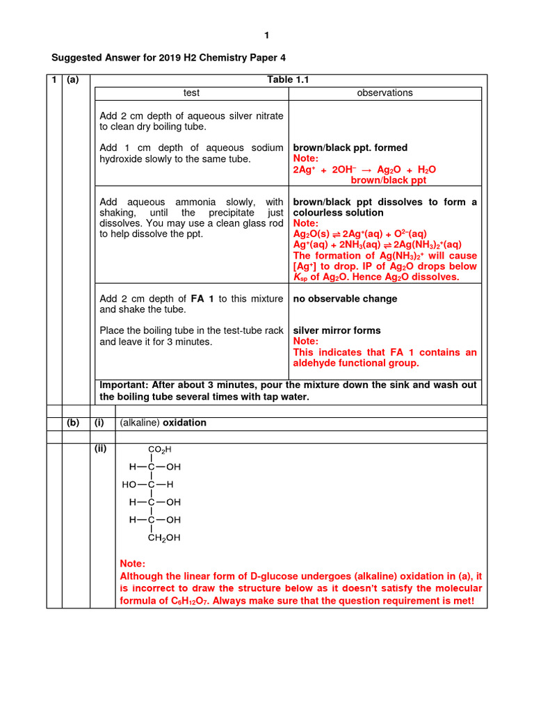 2019 H2 Chemistry Paper 4 Solutions | PDF | Chemistry | Physical Sciences