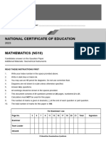 NCE 2023 Mathematics