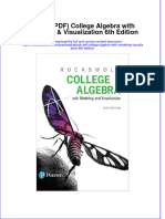 Ebook PDF College Algebra With Modeling Visualization 6th Edition PDF