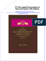 Ebook PDF The Legal Environment of Business Text and Cases 10th Edition PDF