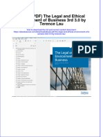 Ebook PDF The Legal and Ethical Environment of Business 3rd 3 0 by Terence Lau PDF