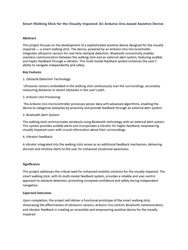 Smart Walking Stick For The Visually Impaired PDF