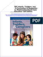 (Ebook PDF) Infants, Toddlers, and Caregivers: A Curriculum of Respectful, Responsive, Relationship-Based Care and Education 12Th Edition
