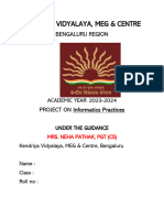 Kendriya Vidyalaya, Meg & Centre: Bengaluru Region
