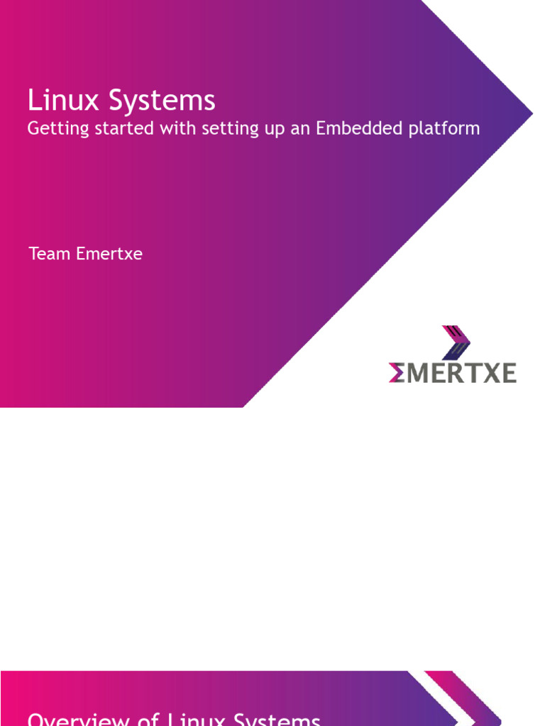 Linux Systems: Embedded Platform Setup | PDF | Operating System | Free ...