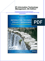 FULL Download Ebook PDF Information Technology Project Management 5th Edition PDF Ebook
