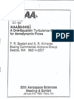 (CFD - AIAA 92 0434) A One-Equation Turbulence Model For Aerodynamic - Spalart Allmaras