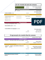 Programação Das Reuniões - Semana25122023