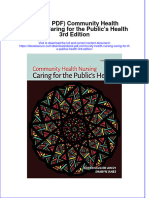 Ebook PDF Community Health Nursing Caring For The Publics Health 3rd Edition PDF