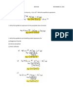 Solubility-Equilibria Problem Set BCM626