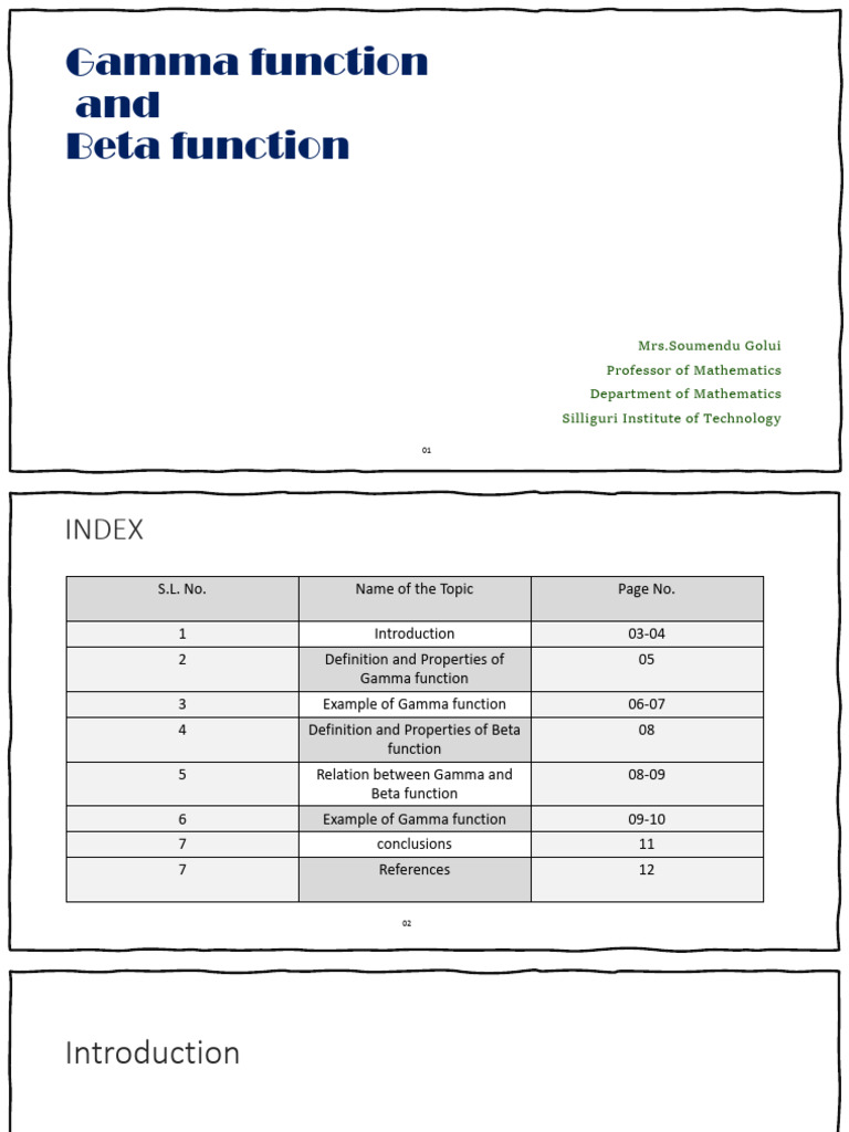 Beta and Gamma Functions Overview | PDF | Function (Mathematics ...
