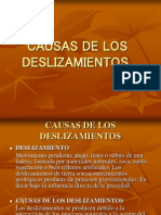 Causas de Los Deslizamientos