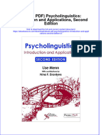 Ebook Ebook PDF Psycholinguistics Introduction and Applications Second Edition 2 PDF