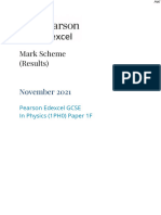 June 2021 MS - Paper 1 (F) Edexcel Physics GCSE