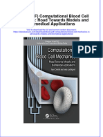 Ebook PDF Computational Blood Cell Mechanics Road Towards Models and Biomedical Applications PDF