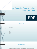 Light Intensity Control Using Diac and Triac