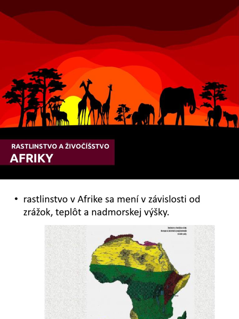 Afrika - Rastlinstvo A Živočíšstvo | PDF