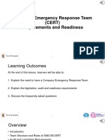 CERT Requirements and Readiness