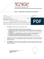 Declaracion Jurada y Compromiso de Entrega de Documentos 2024