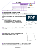 Pe6eme Les Angles - Evaluation de Géométrie Pour La 6ème