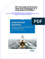 FULL Download Ebook PDF International Business Opportunities and Challenges in A Flattening World 3rd Edition PDF Ebook