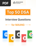 Top 50 DSA Interview Questions For MAANG