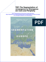 Ebook PDF The Segmentation of Europe Convergence or Divergence Between Core and Periphery PDF