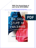 Ebook PDF The Social Study of Childhood 1st Ed 2016 Edition PDF