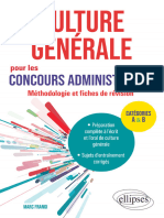 La Culture Générale Pour Les Concours Administratifs. Méthodologie Et Fiches de Révision (Frangi Marc)