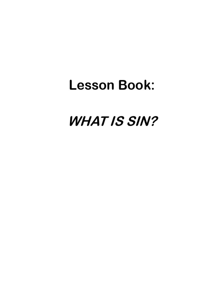 Lesson booklet what is sin download free pdf ten commandments