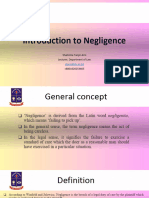 Introduction To Negligence
