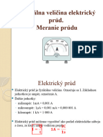 10 - Fyzikálna Veličina Elektrický Prúd. Meranie Prúdu