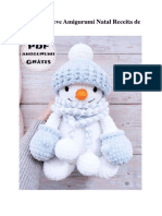 Boneco de Neve Amigurumi Natal Receita de PDF Gratis