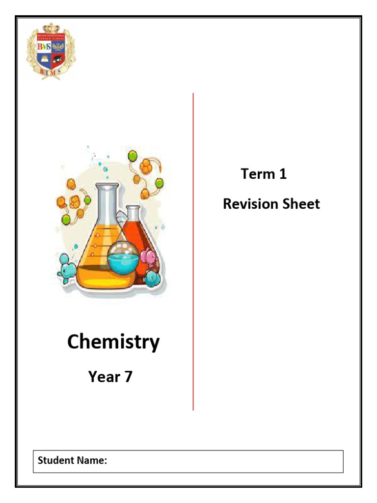 Year 7 Chemistry Term 1 Revision Guide | PDF | Chemical Elements ...